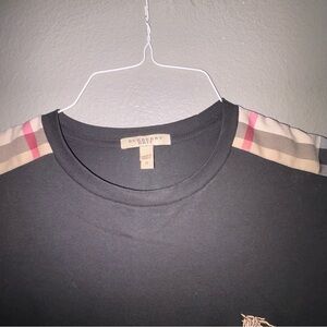 Burberry Brit Black and Cream Short Sleeve Tee